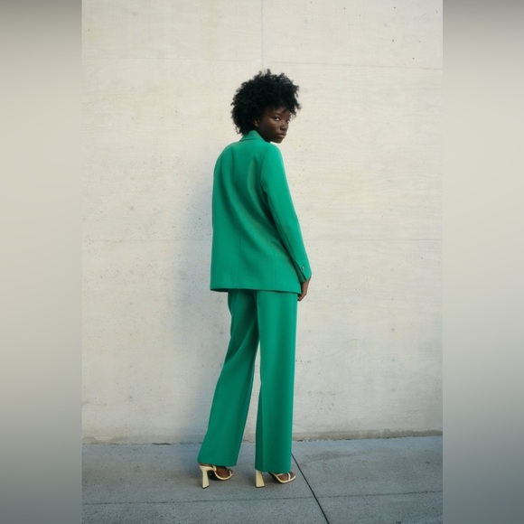 Zara Bright Green Tailored Blazer & Matching Trousers - Picture 7 of 11